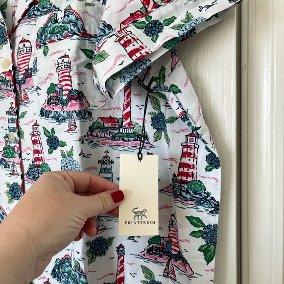 Printfresh Lighthouse Print Short 2-Piece Pajama Set NWT size 2X - Picture 10 of 16